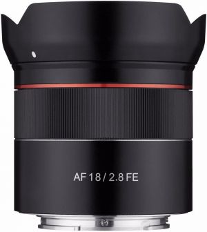 Samyang AF 18mm f/2.8 laajakulmaobjektiivi (Sony FE) käytetty