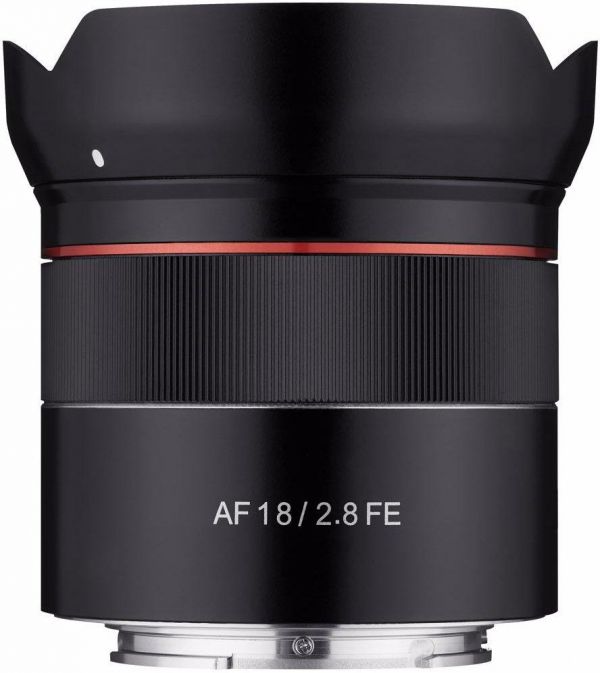 Samyang AF 18mm f/2.8 laajakulmaobjektiivi (Sony FE) käytetty