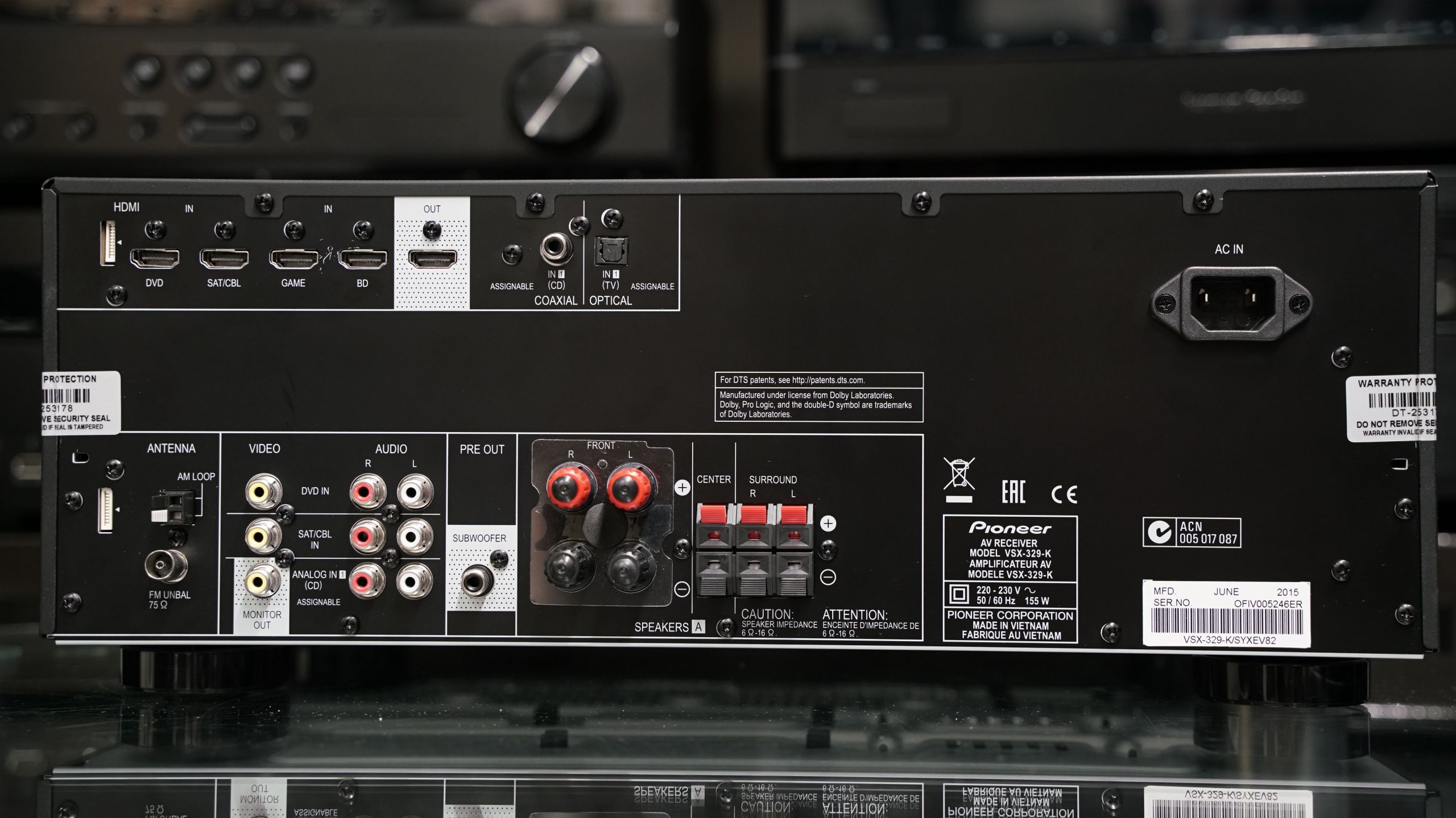 Pioneer VSX-329 viritinvahvistin 3 Pioneer VSX-329 viritinvahvistin - Image 3