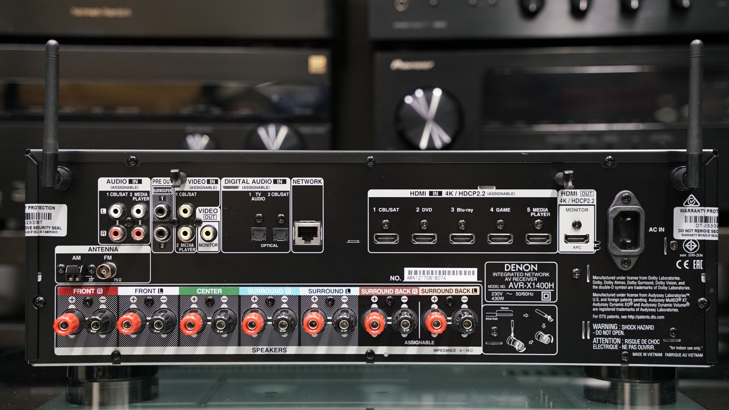 Denon AVR-X1400H viritinvahvistin 3 Denon AVR-X1400H viritinvahvistin - Image 3