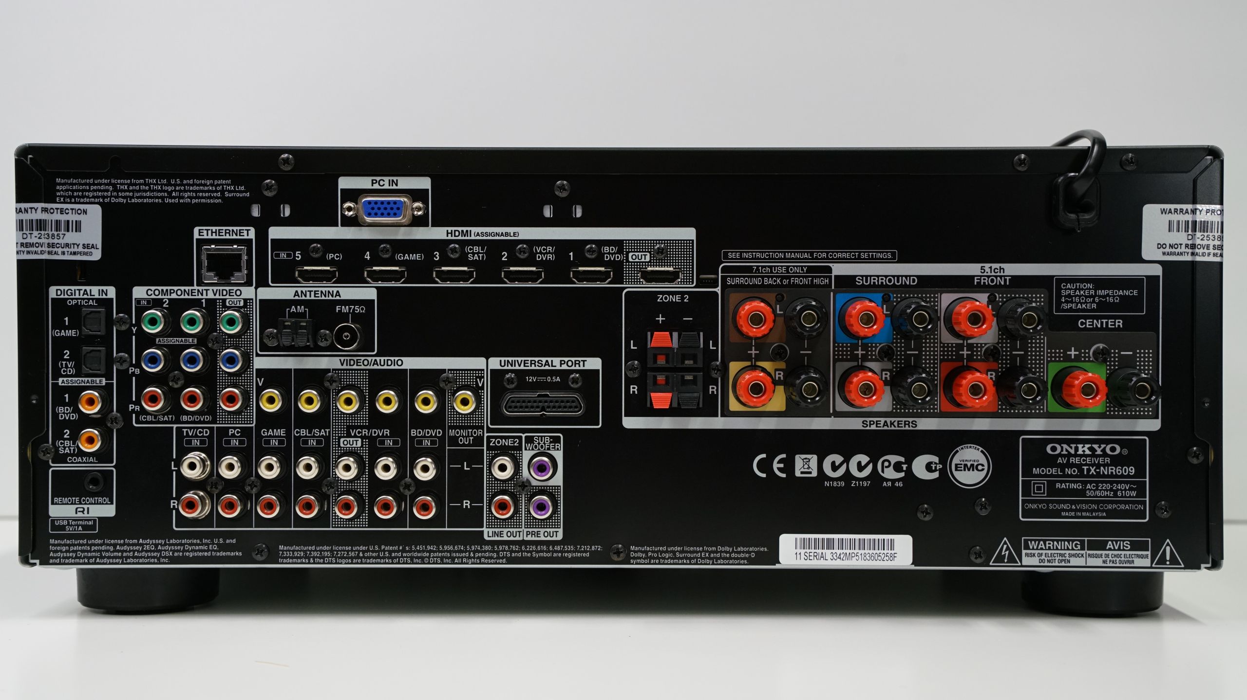 Onkyo TX-SR609 viritinvahvistin 3 Onkyo TX-SR609 viritinvahvistin - Image 3