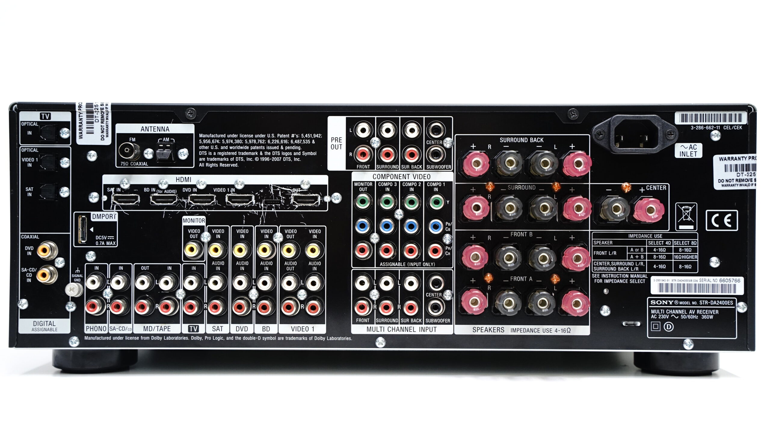 Sony STR-DA2400ES 7.1 viritinvahvistin 3 Sony STR-DA2400ES 7.1 viritinvahvistin - Image 3