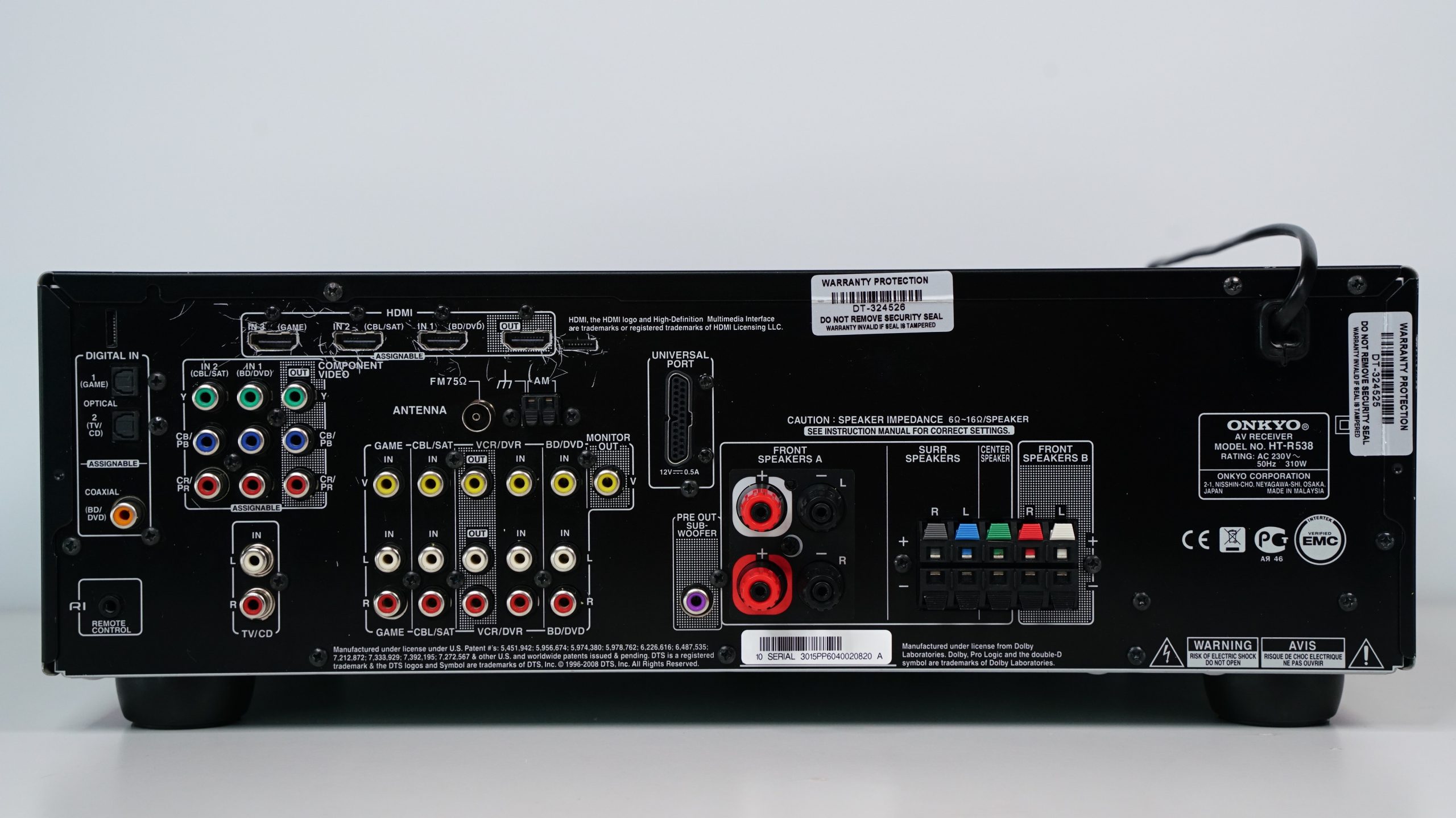 Onkyo HT-R538 5.1 viritinvahvistin 2 Onkyo HT-R538 5.1 viritinvahvistin - Image 2