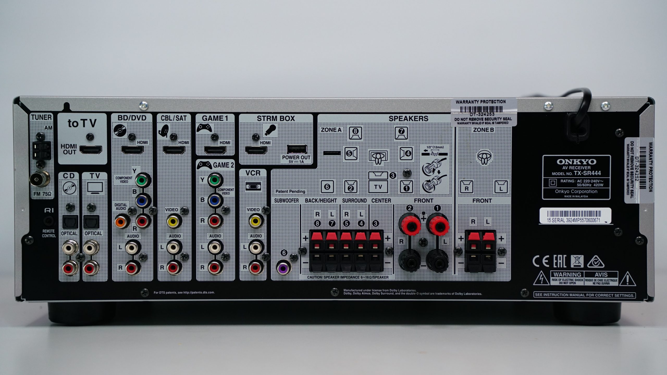 Onkyo TX-SR444 viritinvahvistin Bluetooth 3 Onkyo TX-SR444 viritinvahvistin Bluetooth - Image 3